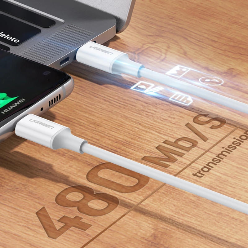 کابل دو سر تایپ سی فست شارژ 60 وات یوگرین US264-60520 طول 2 متر