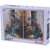 پازل 2000 تکه دراگون طرح گلدان آبی