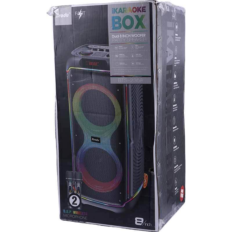 اسپیکر چمدانی بلوتوثی برودو BTS-2368 + میکروفون