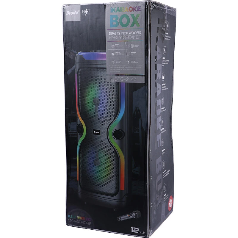 اسپیکر چمدانی بلوتوثی برودو BTS-2147 + میکروفون