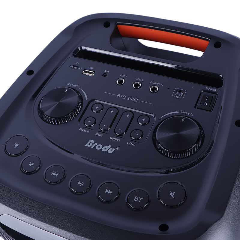 اسپیکر چمدانی بلوتوثی برودو BTS-2463 + میکروفون