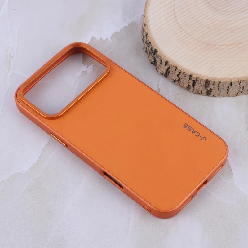 قاب چرمی J-Case دور محافظ لنز متال