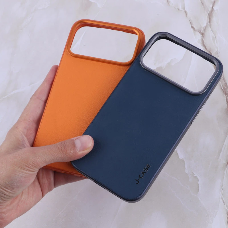 قاب چرمی J-Case دور محافظ لنز متال