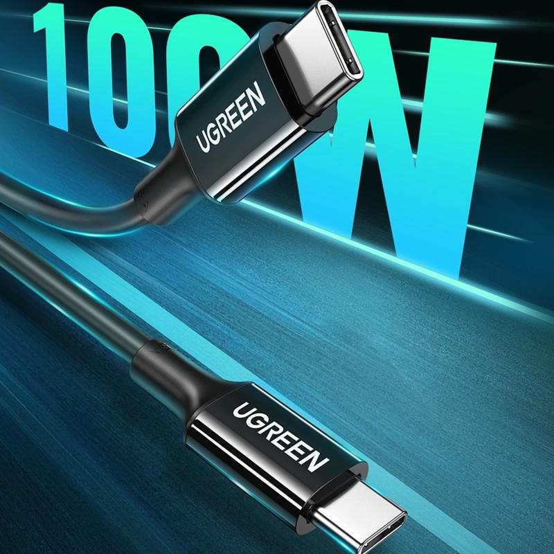 کابل دو سر تایپ سی فست شارژ 100 وات یوگرین US300 طول 2 متر