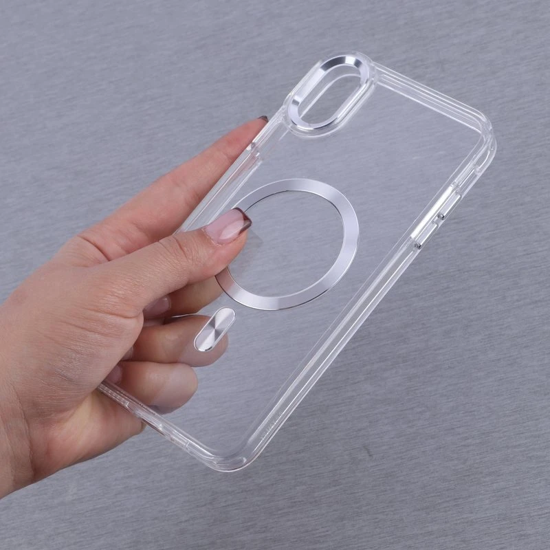 قاب ژله ای مگ سیف آیفون iPhone X / XS دور محافظ لنز متال