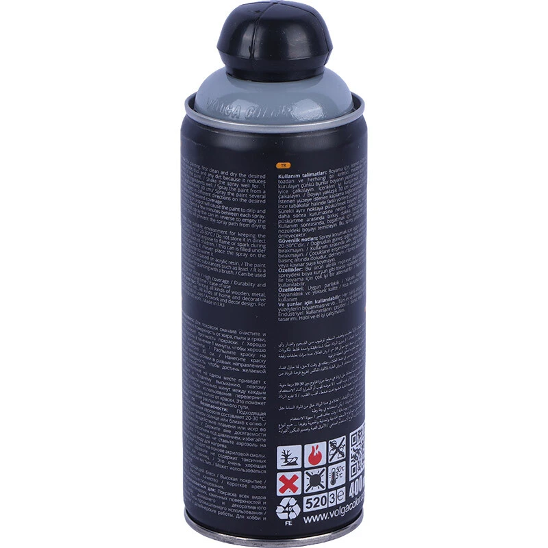 اسپری رنگ خاکستری روشن ولگا RAL 7001 400ml