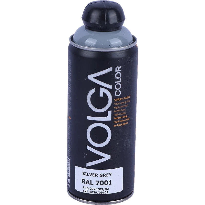 اسپری رنگ خاکستری روشن ولگا RAL 7001 400ml