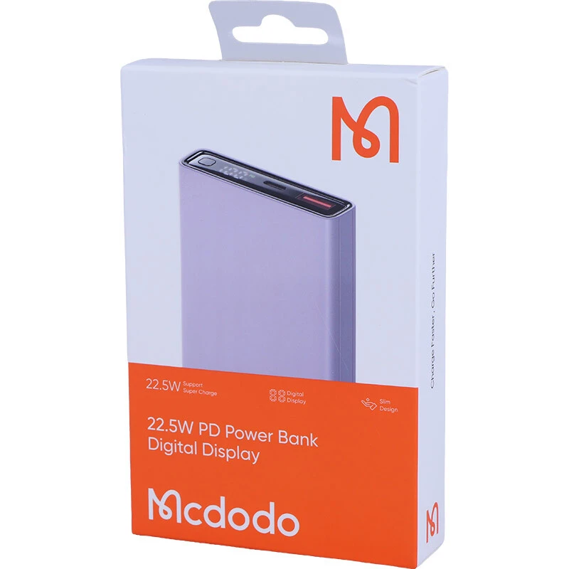 پاور بانک فست شارژ مک دودو MC-294 QC3.0 PD3.0 22.5W ظرفیت 10000 میلی آمپر ساعت
