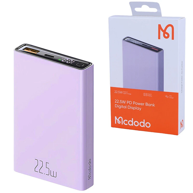 پاور بانک فست شارژ مک دودو MC-294 QC3.0 PD3.0 22.5W ظرفیت 10000 میلی آمپر ساعت