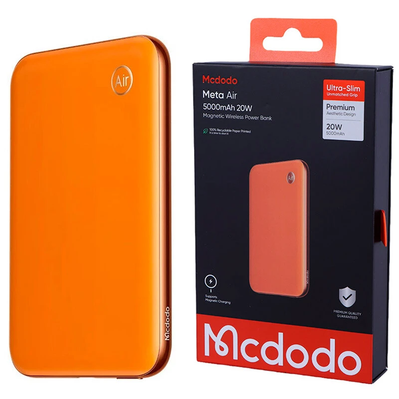 پاور بانک بی سیم فست شارژ مک دودو Meta Air MC-293 PD 20W ظرفیت 5000 میلی آمپر ساعت