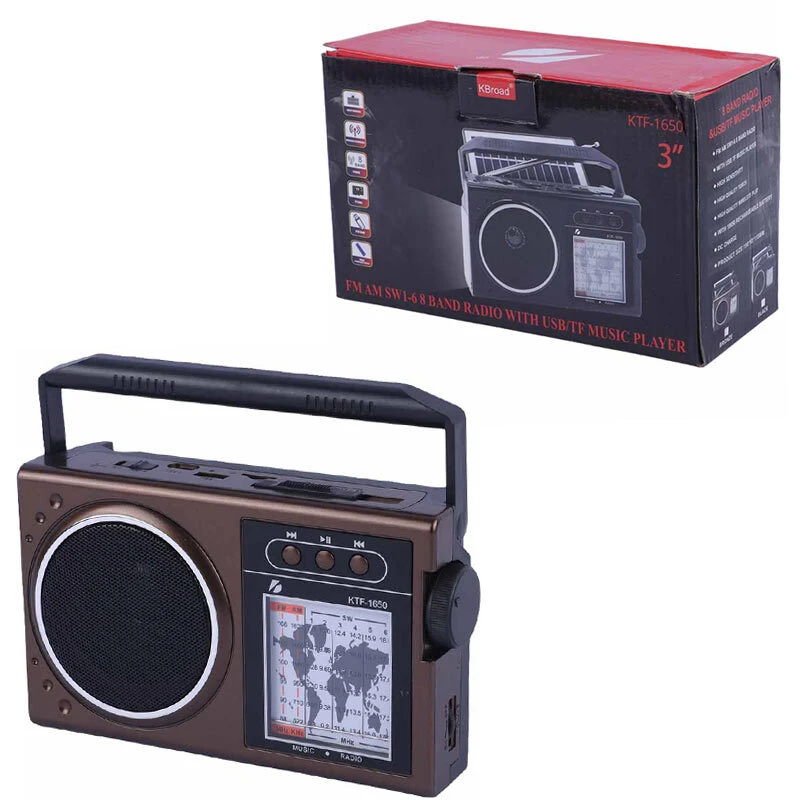رادیو اسپیکر بلوتوثی خورشیدی کی برود KTF-1650
