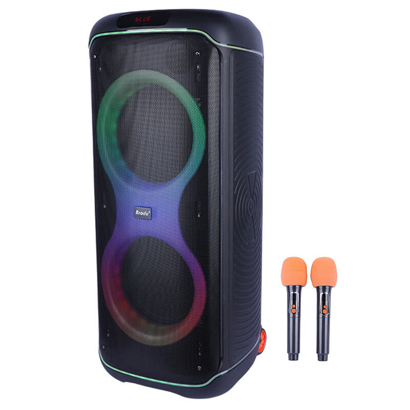 اسپیکر چمدانی بلوتوثی برودو BTS-2496 + میکروفون
