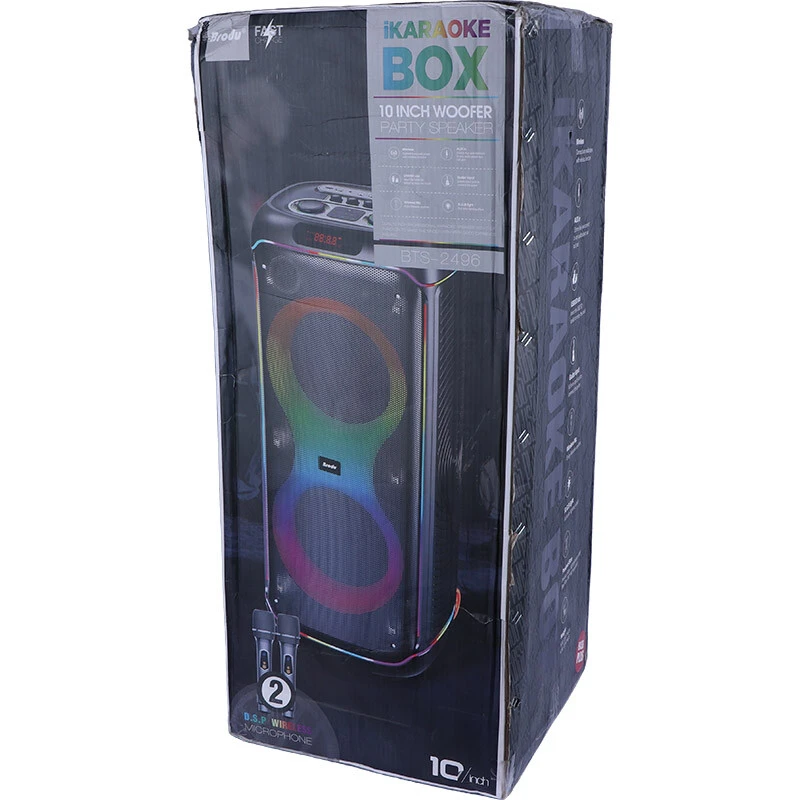 اسپیکر چمدانی بلوتوثی برودو BTS-2496 + میکروفون