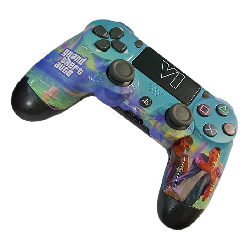 دسته بازی بی سیم SONY PlayStation 4 DualShock 4 High Copy طرح GTA VI کد 4
