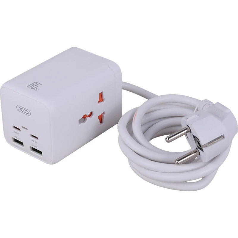 شارژر رومیزی فست شارژ 6 پورت 65 وات ایکس او XO-WL24(EU) GaN PD