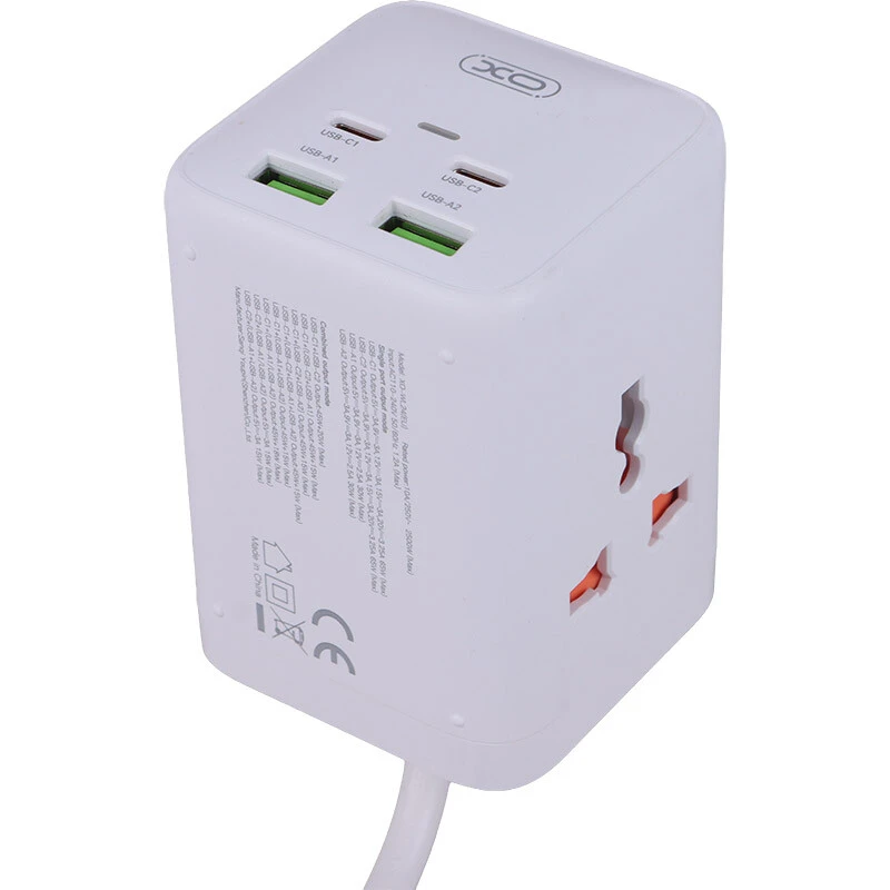 شارژر رومیزی فست شارژ 6 پورت 65 وات ایکس او XO-WL24(EU) GaN PD
