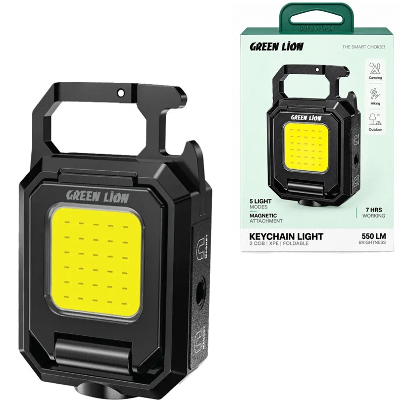 چراغ کمپینگ شارژی گرین لاین Keychain Light GL-FL9 GNKYLGTFL9BK