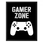 تابلو شاسی طرح Gamer Zone سایز 30*40 سانتی متر کد 1
