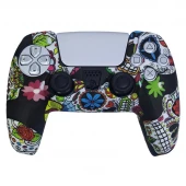 روکش دسته بازی PS5 طرح Flower Skull کد 3