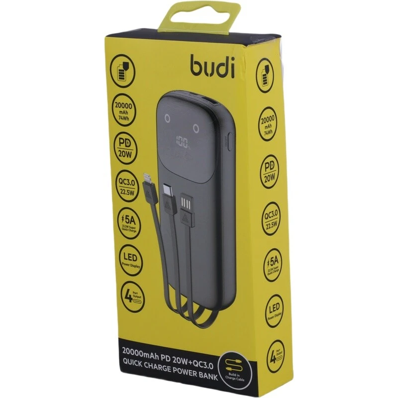 پاور بانک فست شارژ بودی PB083B2 QC.3 PD 22.5W ظرفیت 20000 میلی آمپر ساعت