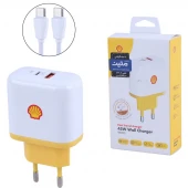 شارژر دیواری 45 وات شل SWC15 PD 4.5A + کابل تبدیل تایپ سی