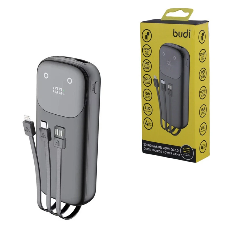 پاور بانک فست شارژ بودی PB083B2 QC.3 PD 22.5W ظرفیت 20000 میلی آمپر ساعت
