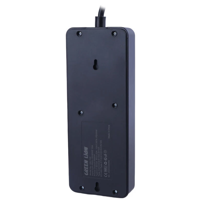 چند راهی 4 خانه گرین لاین GS-700 GNGS700PSTI با کابل 2 متری + شارژر USB و Type-C