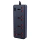 چند راهی 4 خانه گرین لاین GS-700 GNGS700PSTI با کابل 2 متری + شارژر USB و Type-C