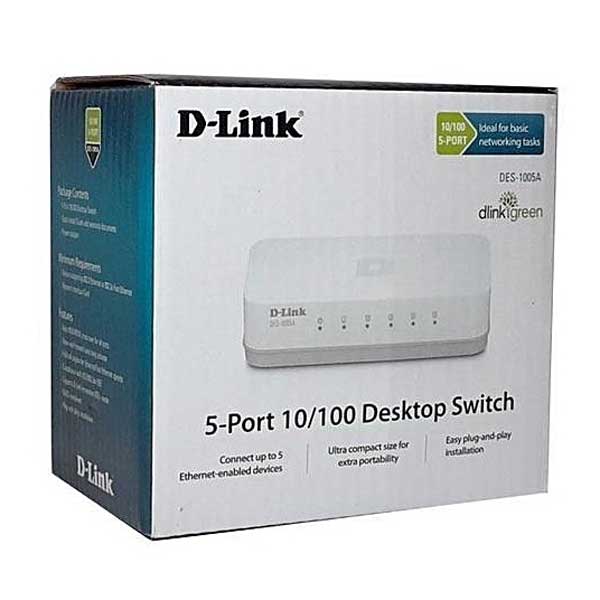 سوییچ 5 پورت D-Link DES-1005A 5-Port 10/100