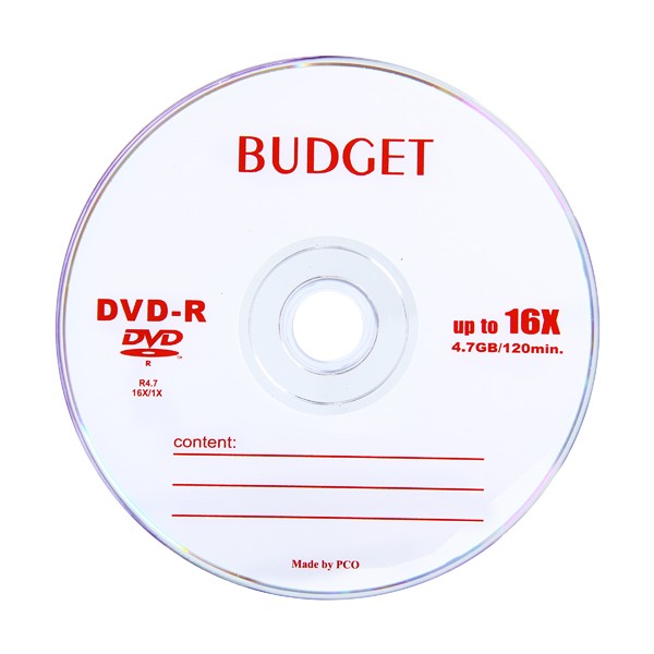 DVD خام باجت BUDGET بسته 50 عددی