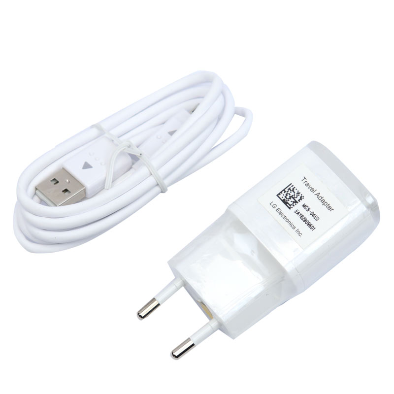 شارژر دیواری اورجینال LG MCS-04ED 1.8A + کابل میکرو یو اس بی