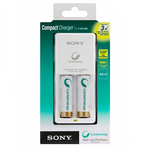 شارژر SONY HW2KN + دو عدد باتری 2100mAh AA شارژی