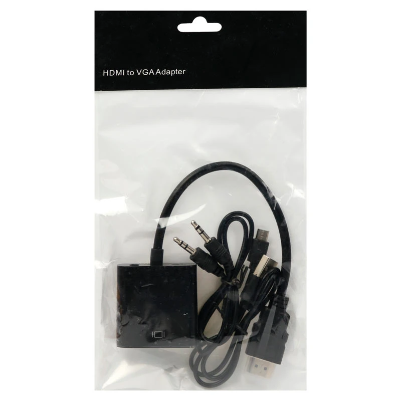 مبدل HDMI به VGA + کابل AUX و کابل Micro USB