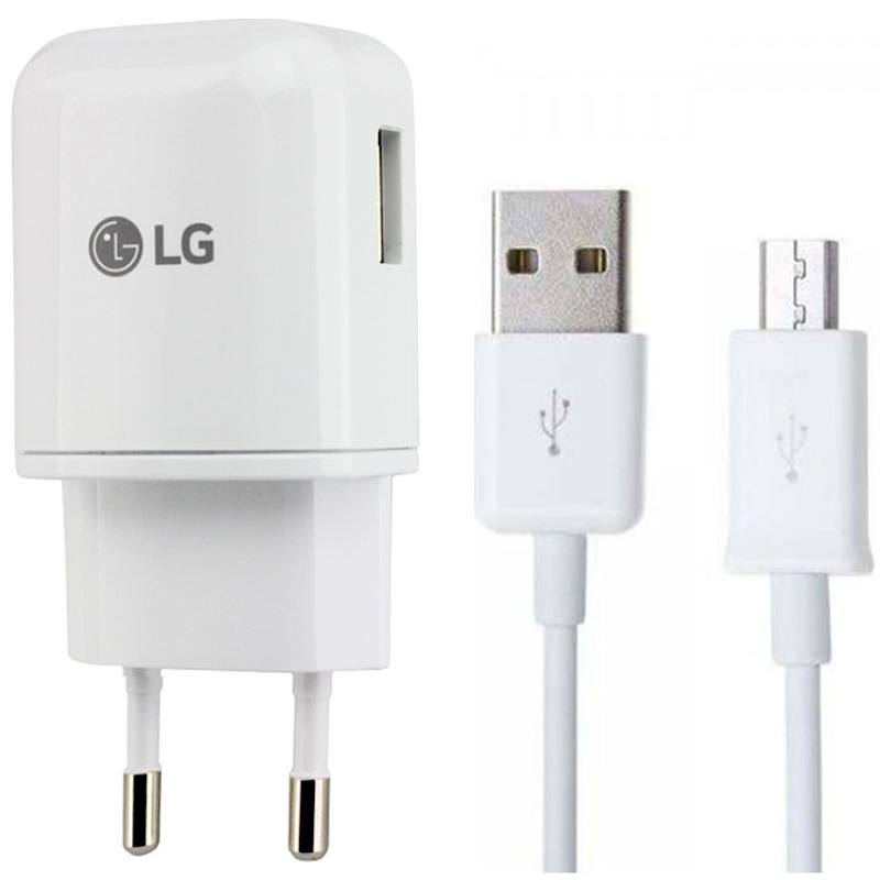 شارژر دیواری LG G3/G4/G5 پکدار + کابل میکرو یو اس بی