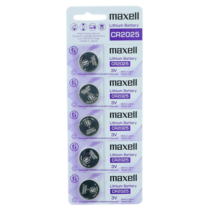 باتری سکه ای Maxell Lithium CR2025 بسته ۵ عددی