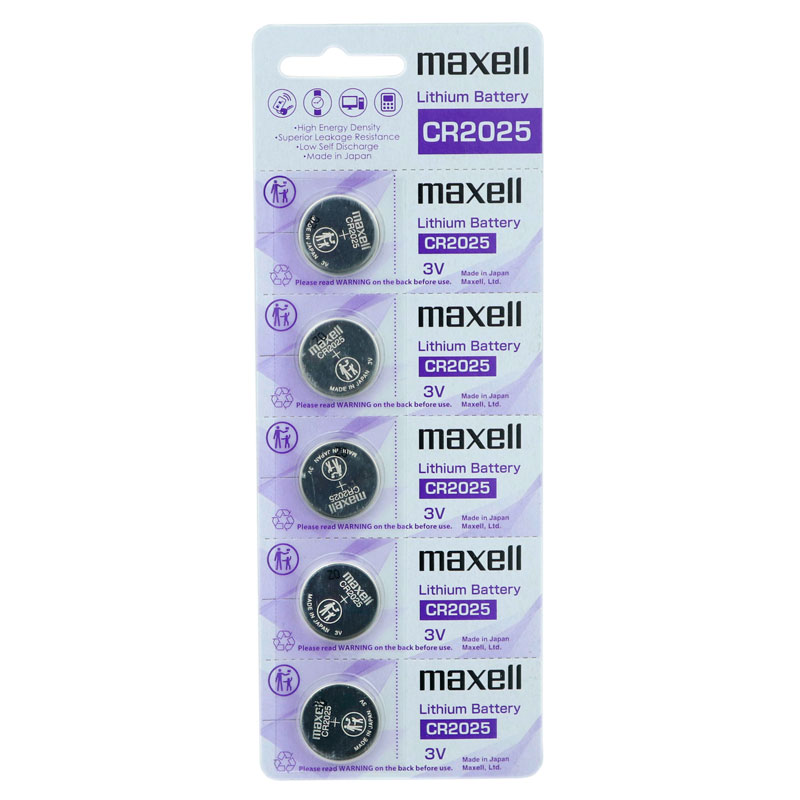 باتری سکه ای Maxell Lithium CR2025 بسته ۵ عددی