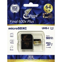 رم میکرو 64 گیگ ویکومن Vicco man Final U3 90MB/s + خشاب