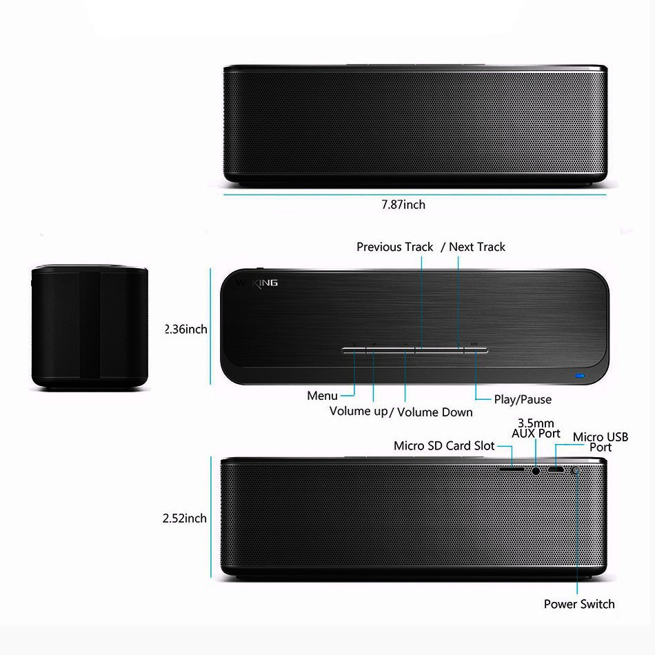 اسپیکر بلوتوث رم خور W-KING X8