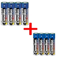 پک 4+4 باتری قلمی و نیم قلمی Camelion Super Heavy Duty