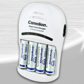شارژر باتری Camelion BC1007 + چهار باتری شارژی قلمی