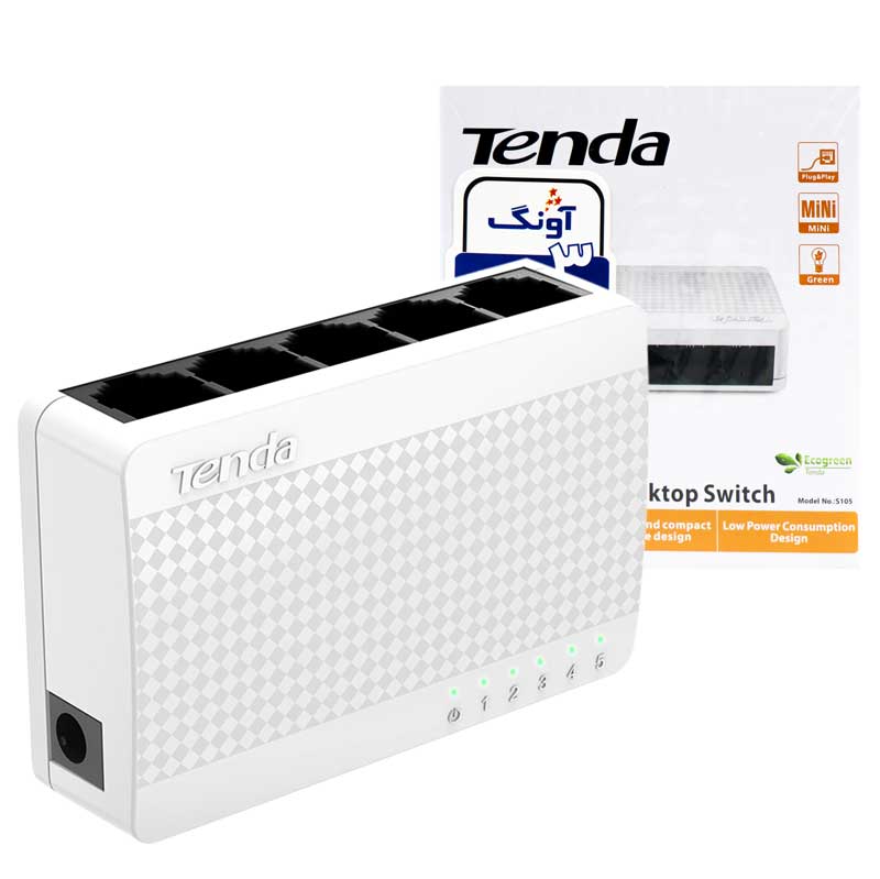 سوییچ ۵ پورت Tenda S105 5Port Desktop Switch