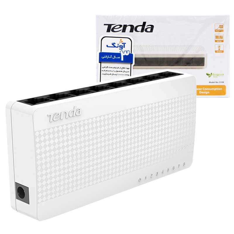 سوییچ ۸ پورت Tenda S108 8Port Desktop Switch