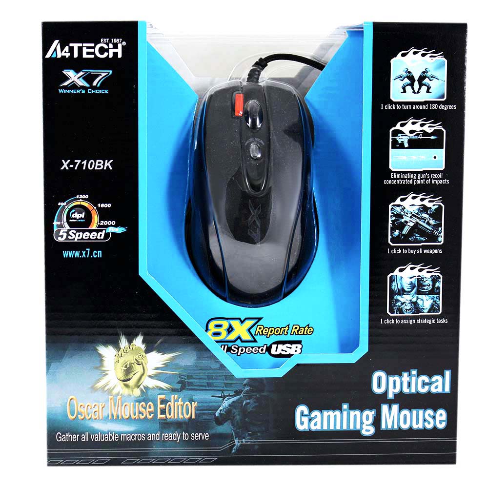 موس گیمینگ A4TECH X-710 BK