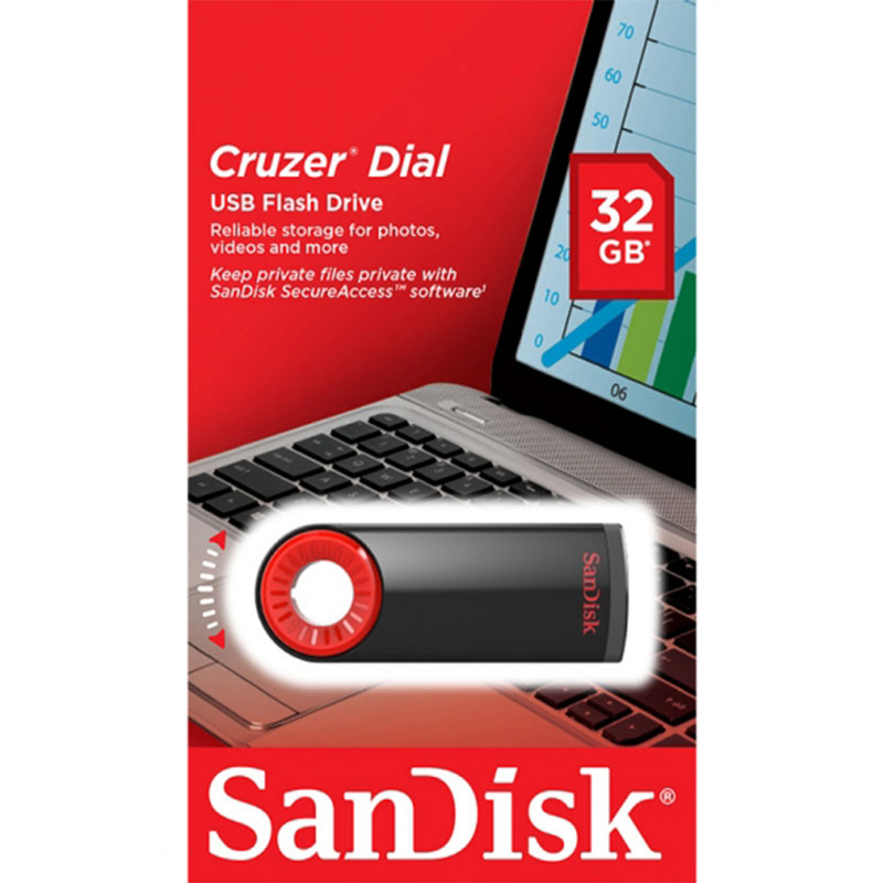 فلش مموری 32 گیگابایت SanDisk Cruzer Dial CZ57