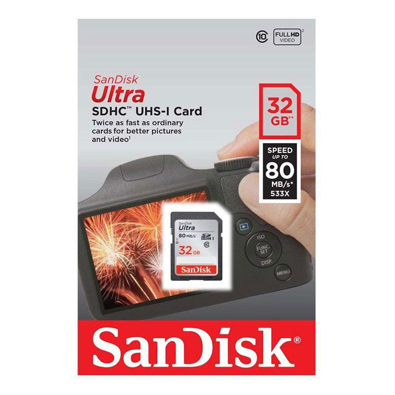 رم اس دی 32 گیگ سن دیسک SanDisk Ultra U1 80MB/s