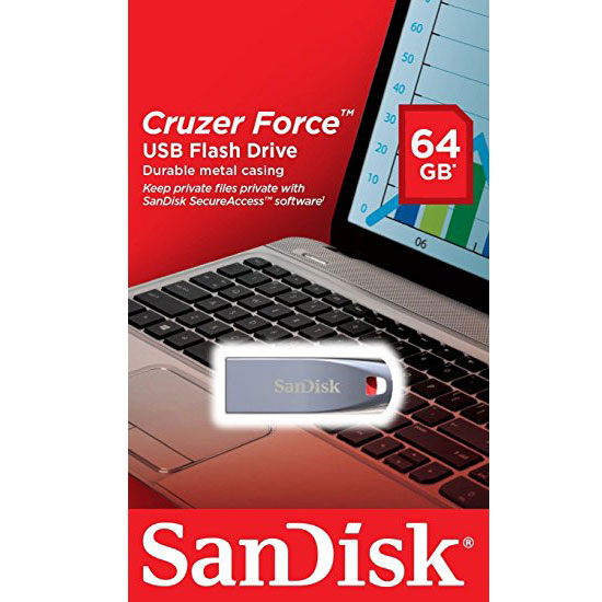 فلش 64 گیگ سن دیسک SanDisk Cruzer Force USB2.0