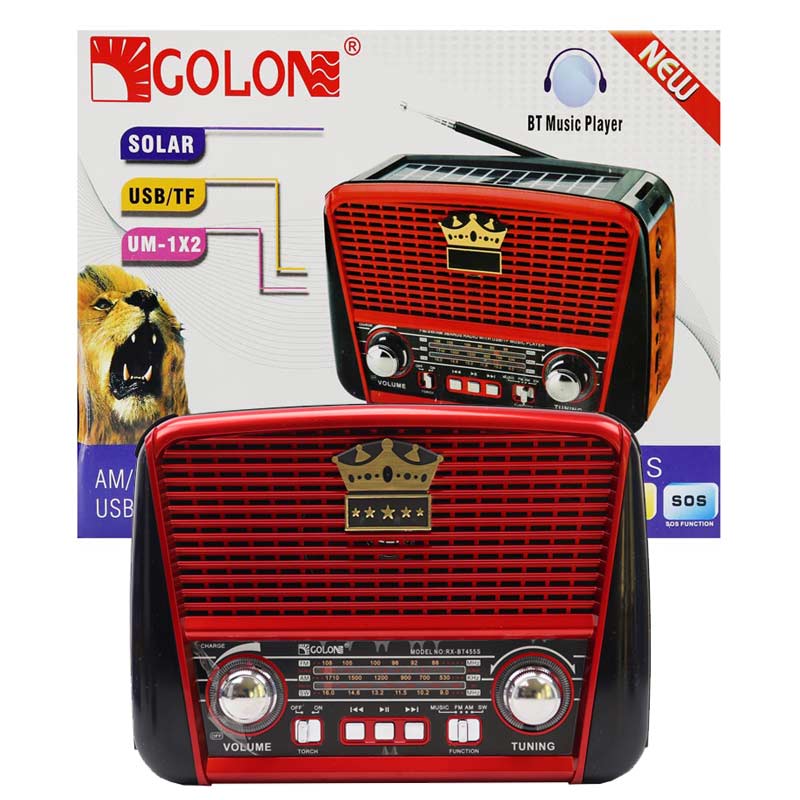 رادیو اسپیکر رم و فلش خور GOLON RX-BT 455S