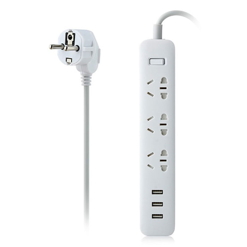 محافظ برق 3 خانه شیائومی Xiaomi XMCXB01QM + پورت شارژر