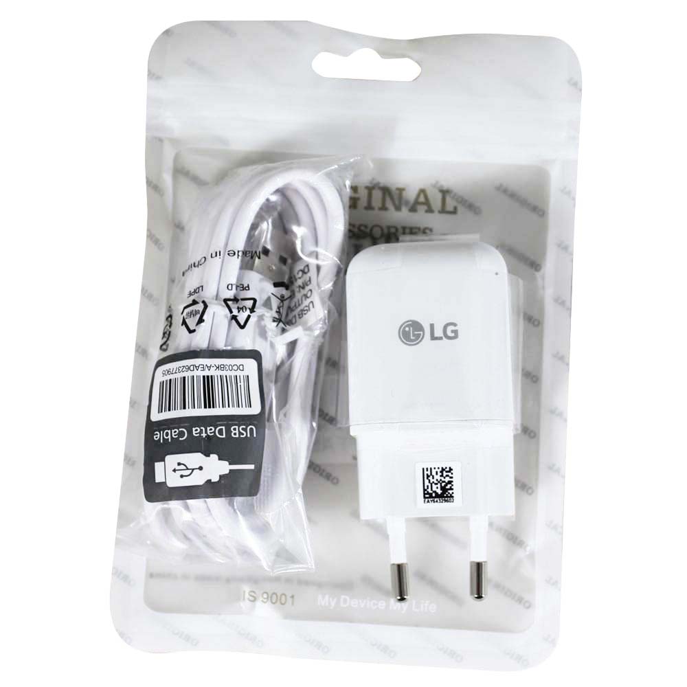 شارژر اورجینال LG + کابل microUSB
