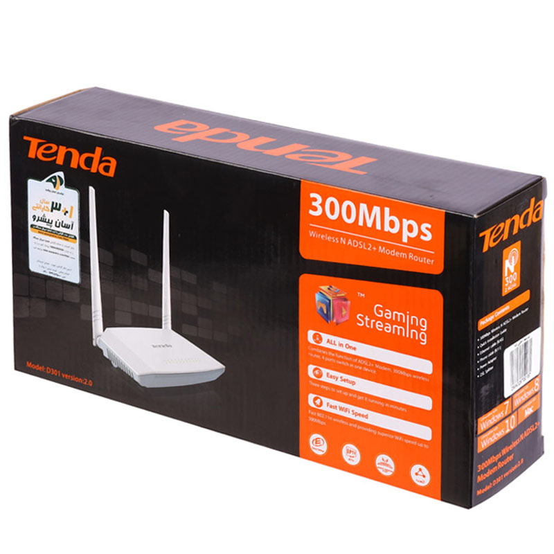 مودم روتر +ADSL2 تندا D301 V2